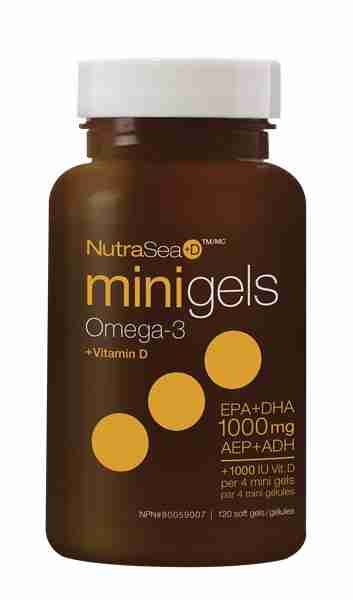 Nature's Way - Nutrasea Omega-3 + Vitamin D Minigels, 120 Softgels