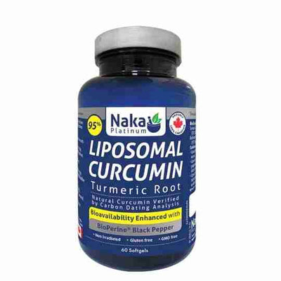 Naka Liposomal Curcumin 95% + Bioperine, 60 Softgels