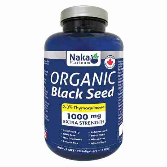 Naka Organic Black Seed Oil 1000 mg, 90 Softgels