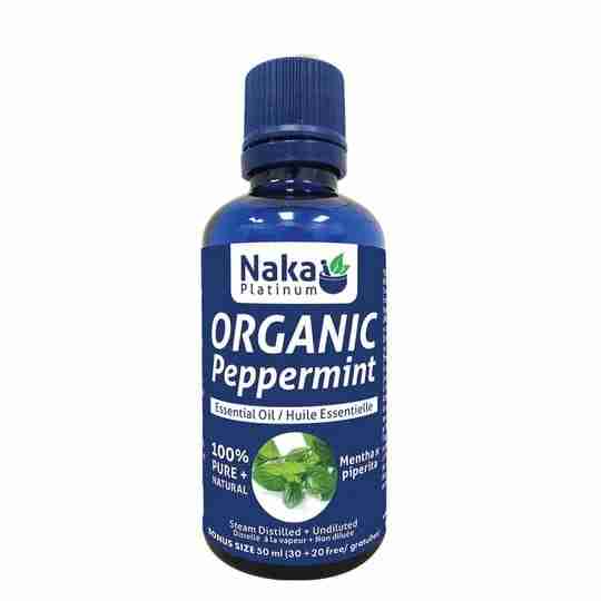 Naka Organic Peppermint Essential Oil, 50 mL