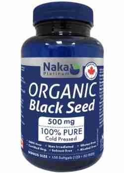 Naka Organic Black Seed 500 mg, 150 Softgels