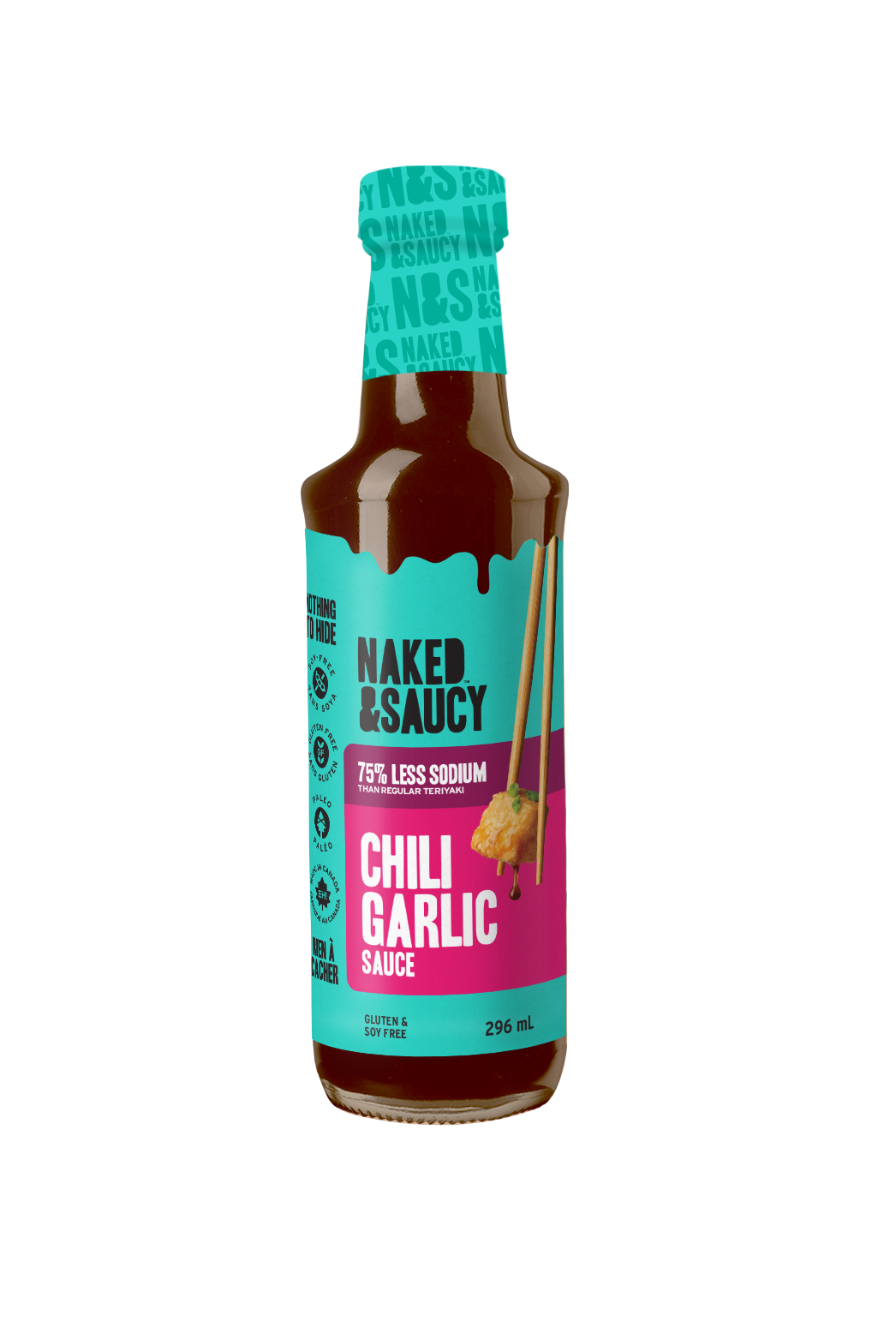 Naked & Saucy Chili Garlic Sauce, 296 mL