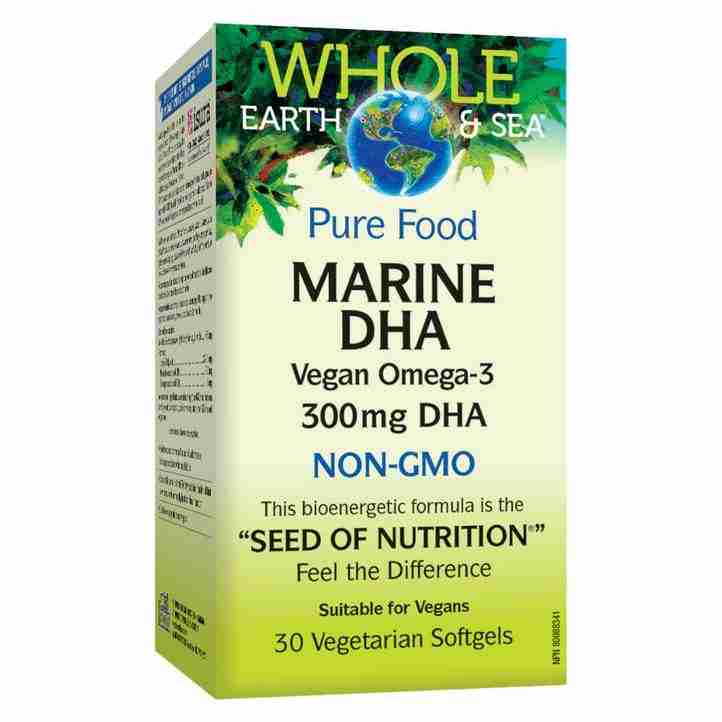 Whole Earth & Sea Pure Food Marine DHA 30 Vegetarian Softgels