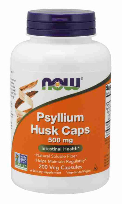 Now Foods Psyllium Husk 500Mg; 200 Capsules