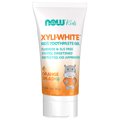 NOW XyliWhite Kids Toothpaste Gel, Orange Splash, 85 g