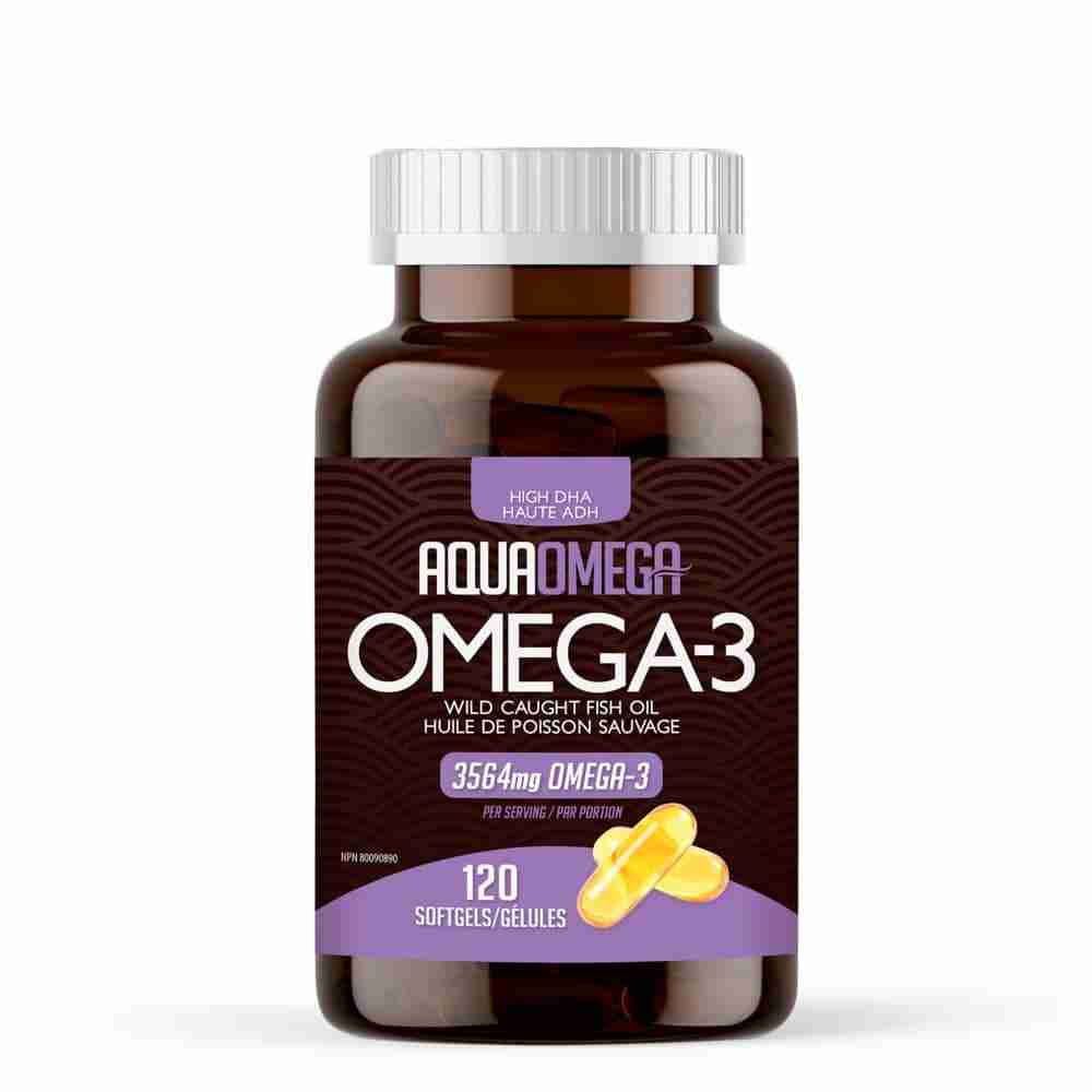 AquaOmega Omega-3 Fish Oil, 120 Softgels