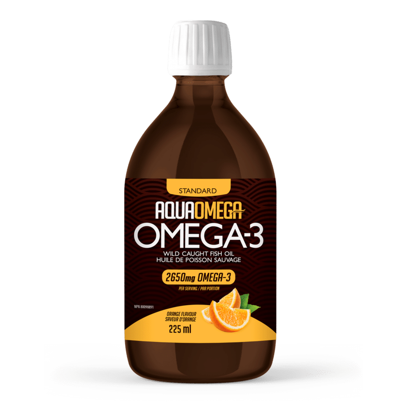 AquaOmega High EPA Omega-3 Fish Oil Orange, 225 mL