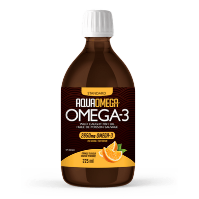 AquaOmega High EPA Omega-3 Fish Oil Orange, 225 mL