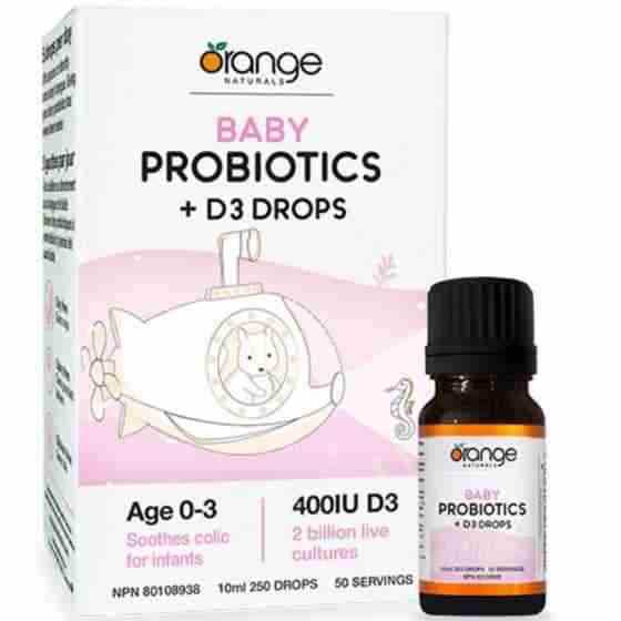 Orange Naturals - Baby Probiotics + D3 Drops, 10Ml
