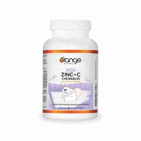 Orange Naturals Kids Zinc + C Chewables, 90 Tablets