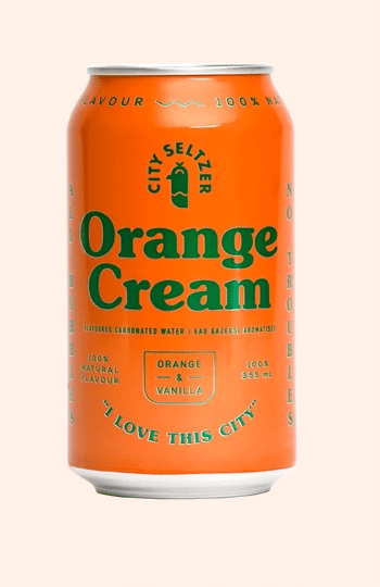 City Seltzer Orange Cream, 355Ml