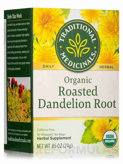 Traditional Medicinals - Organic Roasted Dandelion Root Tea, 16 Bags