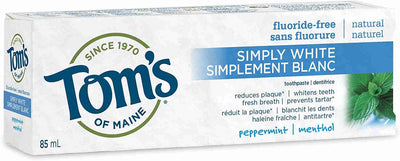 Tom's Of Maine Simply White Flouride-Free Toothpaste: Peppermint - 85Ml