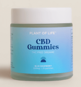 Plant Of Life THC Free Organic CBG Gummies - Blue Raspberry, 500Mg