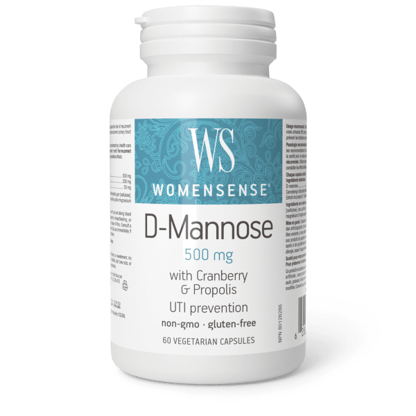 Womensense D-Mannose 500Mg With Cranberry & Propolis, 60Caps
