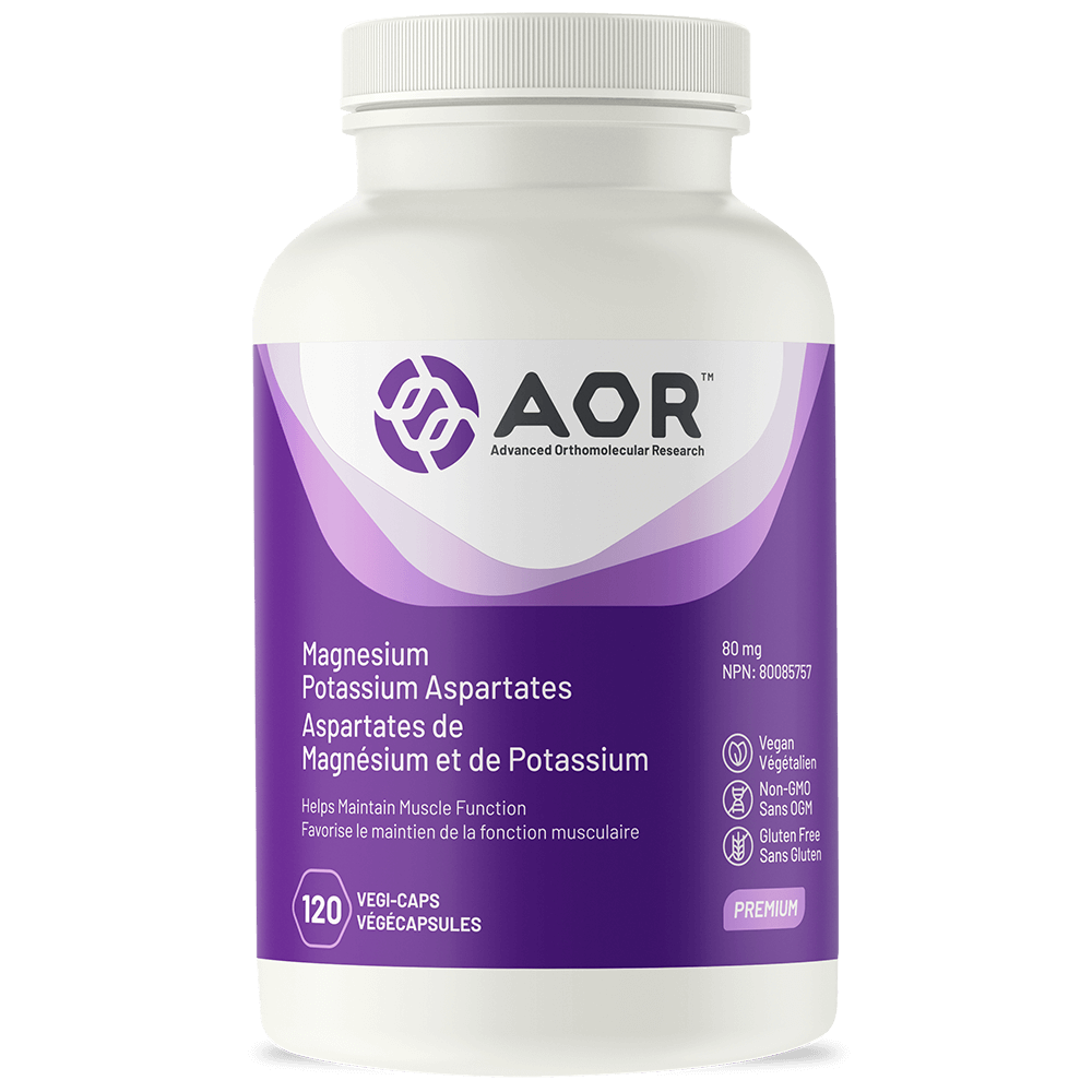 AOR Magnesium Potassium Aspartates, 120 Veg Caps