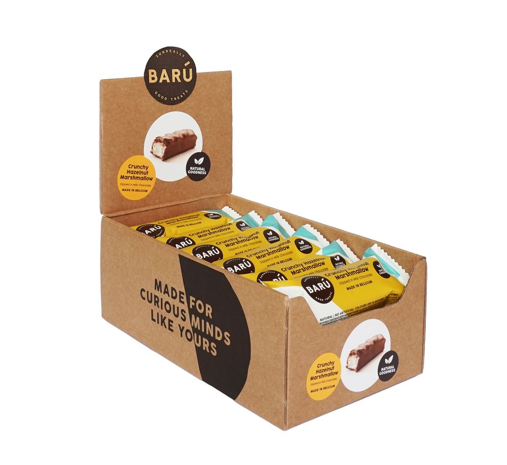 Baru Milk Chocolate Marshmallow Bar With Crunchy Hazelnuts, 30G