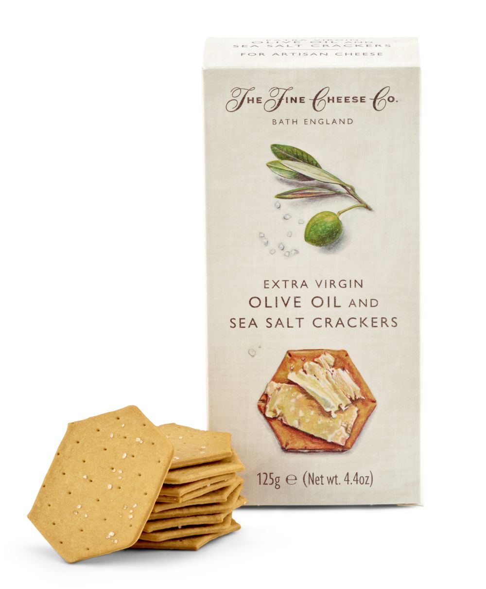 The Fine Cheese Co. Extra Virgin Olive Oil & Sea Salt Crackers, 125 g