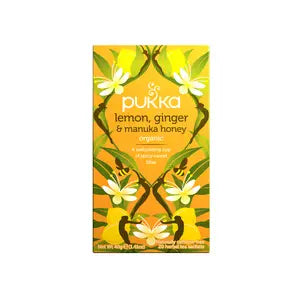 Pukka - Organic Lemon Ginger + Manuka Honey Tea, 20 Bags