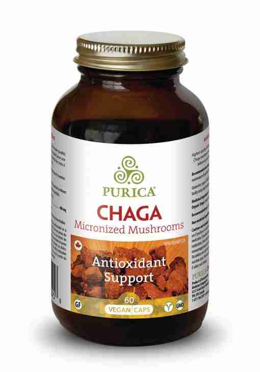 Purica Chaga Micronized Mushrooms 60 Vegan Caps