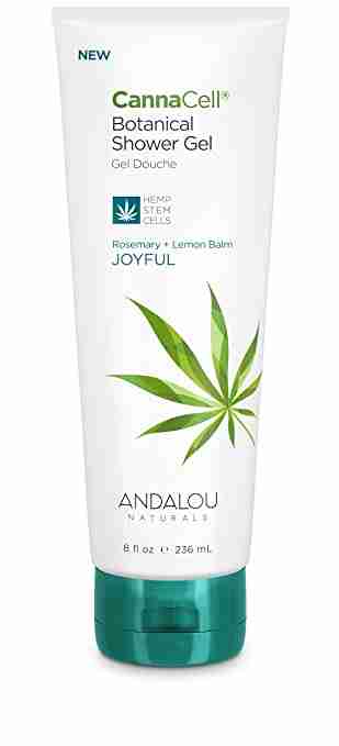 Andalou Naturals Cannacell Botanical Shower Gel: Rosemary And Lemon Balm - 236Ml