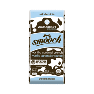 Zazubean Smooch Vanilla Caramel Crunch Milk Chocolate Bar