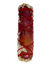 Smudge Wand Sage & Rose Petals 4"