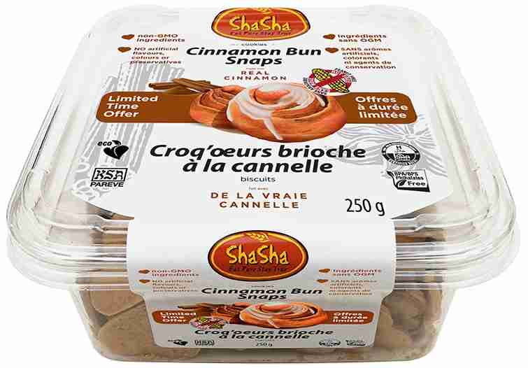 Shasha - Cinnamon Bun Snaps, 250G
