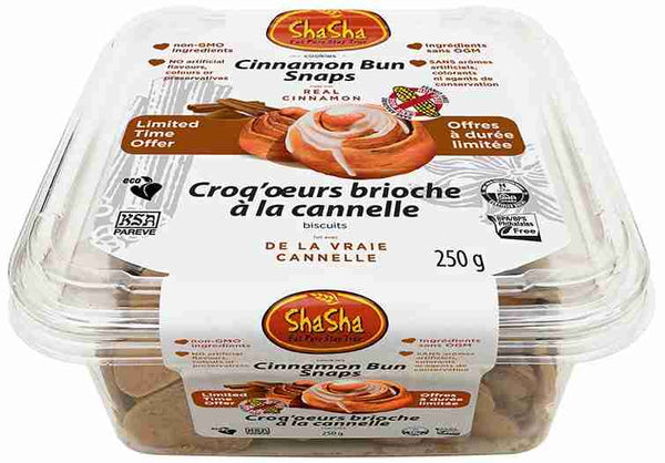 ShaSha Cinnamon Bun Snaps, 250 g