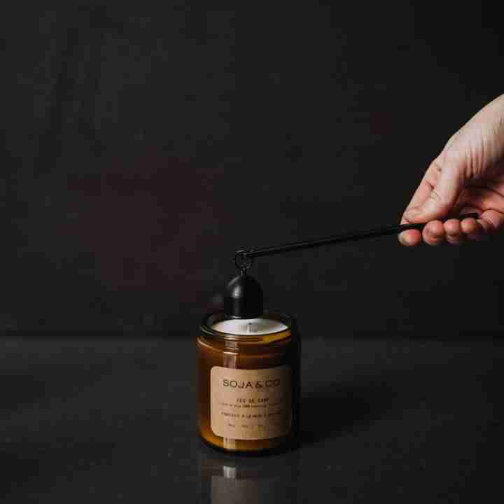 SOJA&Co. Antique Candle Extinguisher, Matte Black