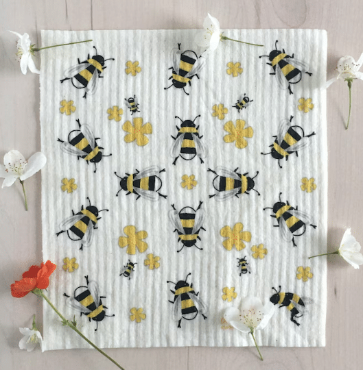 Square Love Swedish Sponge Cloths - Bees