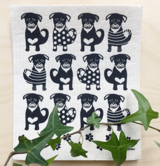 Square Love Swedish Sponge Cloths - Dogs