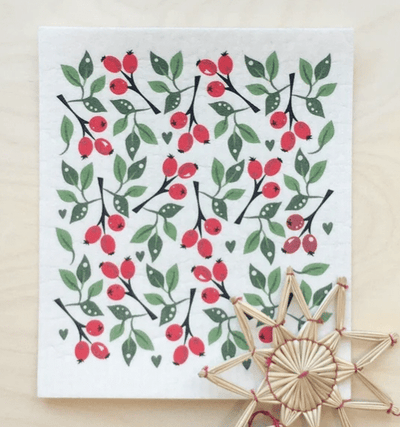 Square Love Swedish Sponge Cloths - Rosehip