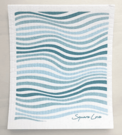 Square Love Swedish Sponge Cloths - Waves