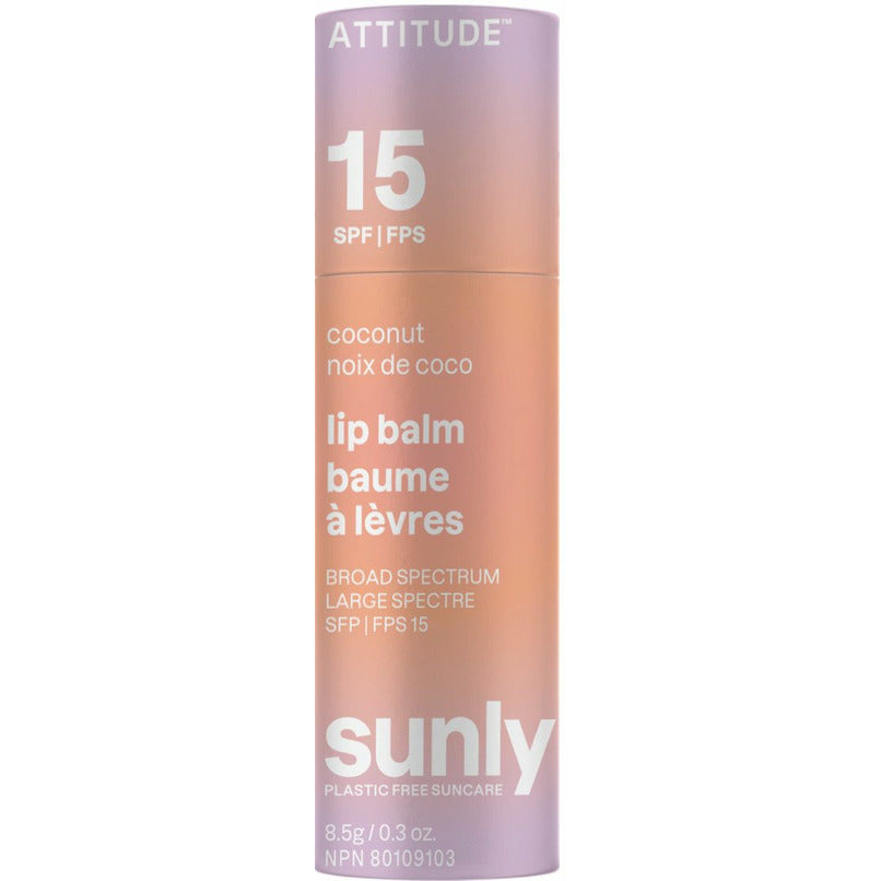 Attitude Living - Sunly SPF 15 Lip Balm Coconut, 8.5G