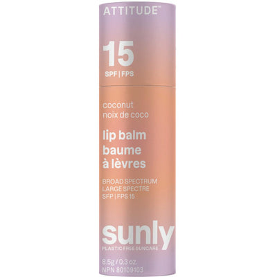 Attitude Living - Sunly SPF 15 Lip Balm Coconut, 8.5G