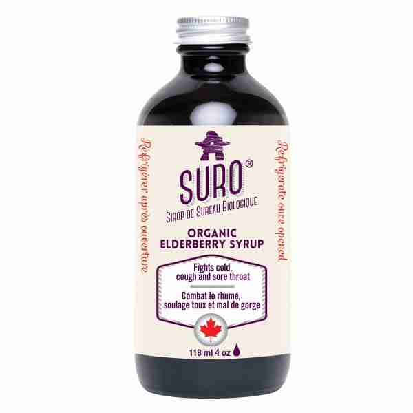 SURO Organic Elderberry Syrup, 118 mL