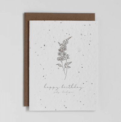 The Good Card - Birth Flower: July Larkspur