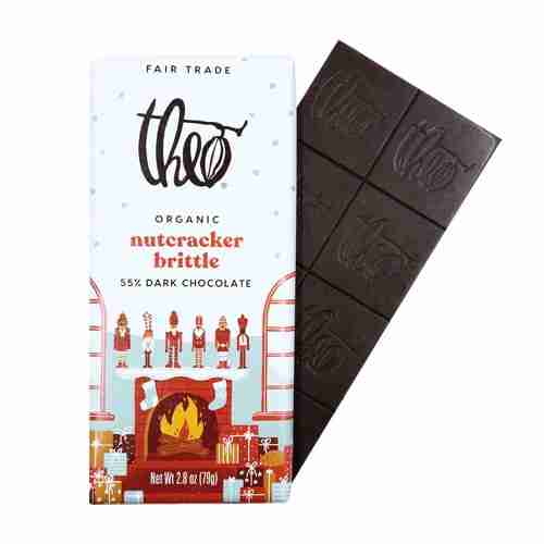 Theo Chocolate Nutcracker Brittle 55% Dark Chocolate, 79G