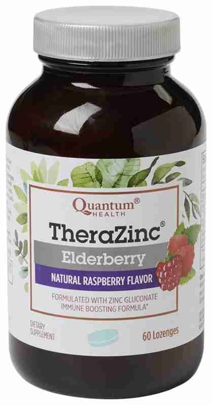 Quantum Health TheraZinc Elderberry Lozenges, 60 Lozenges
