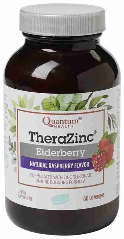 Quantum Health TheraZinc Elderberry Lozenges, 60 Lozenges