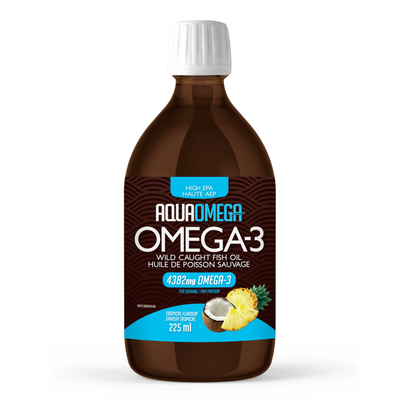 Aquaomega Omega-3 Fish Oil Tropical Flavour 225Ml