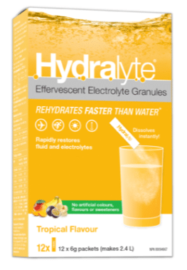 Hydralyte Electrolyte Powder, Tropical, 12 X 6G Packets