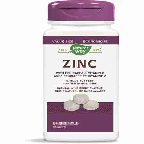 Nature's Way Zinc with Echinacea & Vitamin C, 120 Lozenges