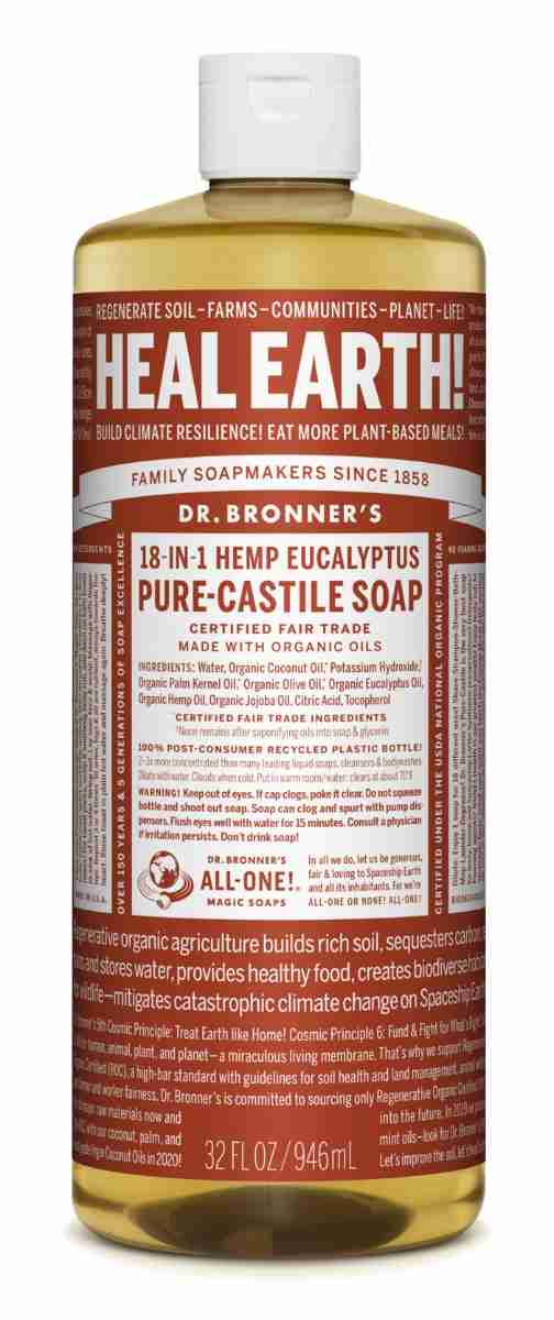 Dr. Bronner's Organic Pure-Castile Liquid Soap, Eucalyptus, 946 mL