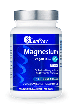 Canprev Magnesium + Vegan D3 & K2 For Bones; 90 VCAPS