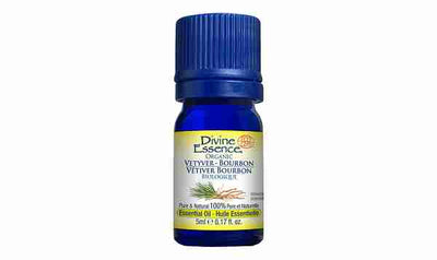 Divine Essence Organic Vetiver Essential Oil, 5 mL