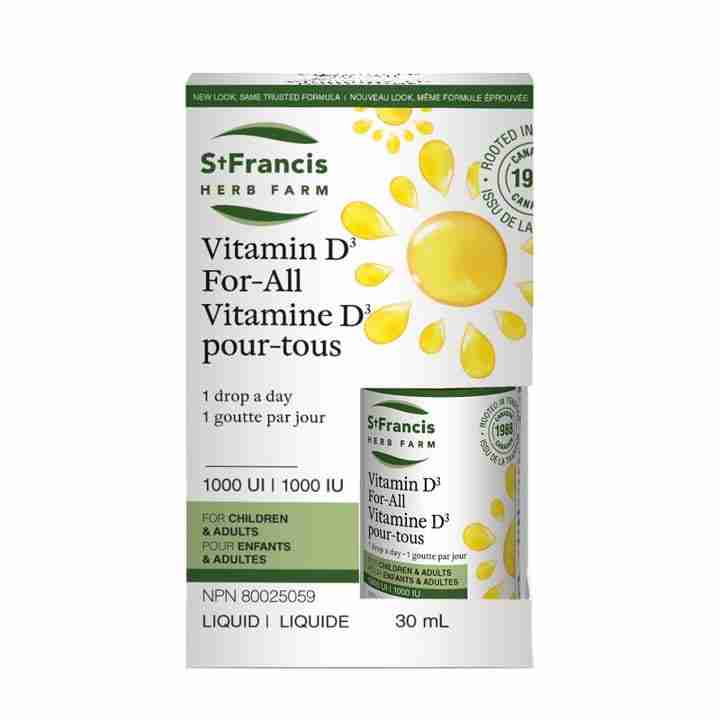 St Francis Vitamin D3 For-All 1000 IU 30 Ml