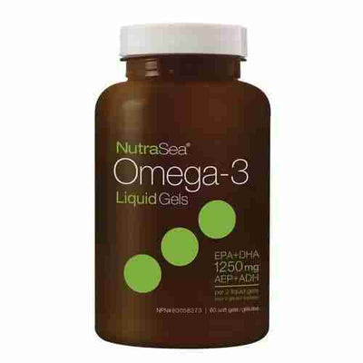 NutraSea Omega-3 Liquid Gels, 60 Softgels