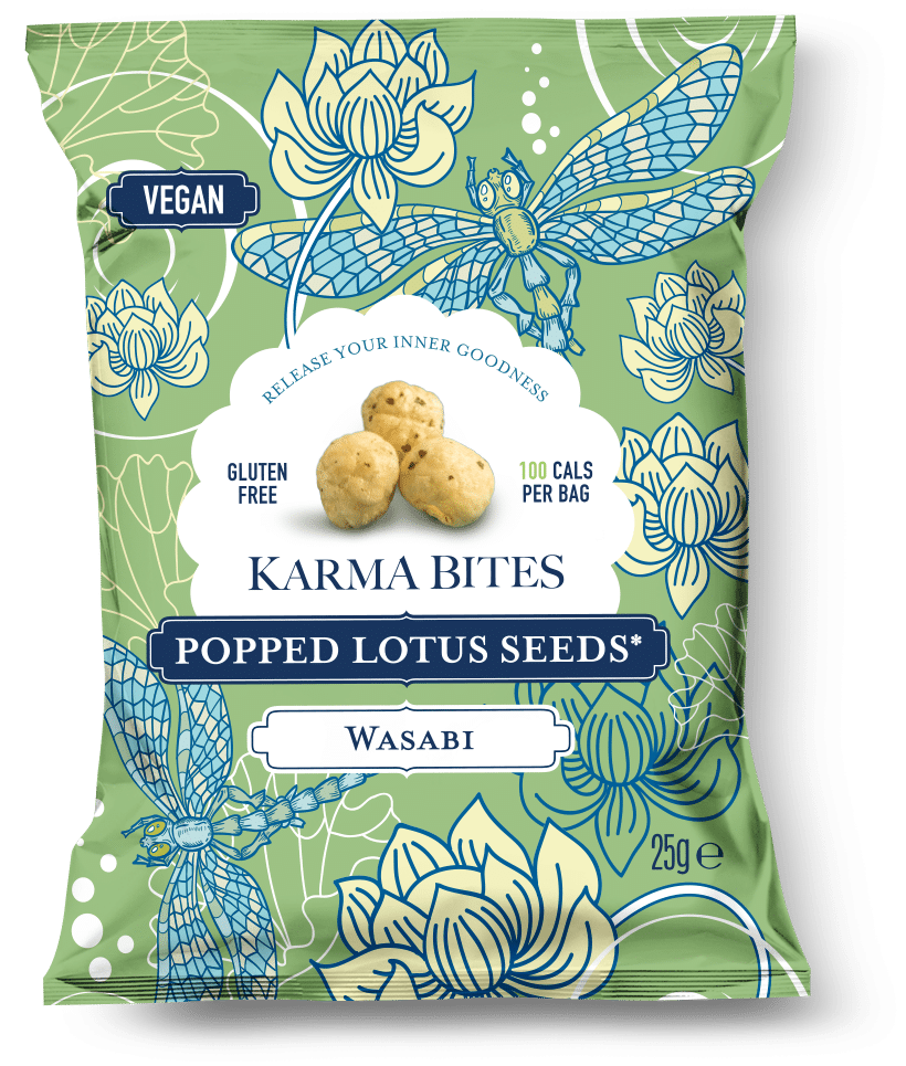 Karma Bites Popped Lotus Seeds: Wasabi - 50G